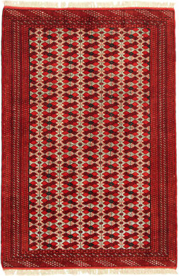 Bungalow Rose Hand Knotted Wool Red/Black Rug