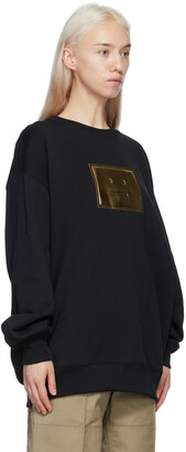 Acne Studios Black & Gold Metallic Patch Sweatshirt