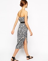 Thumbnail for your product : Warehouse Leaf Bandeau Midi Dress