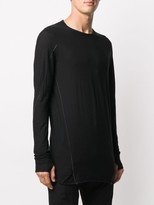 Thumbnail for your product : Masnada long sleeved contrast stitch T-shirt