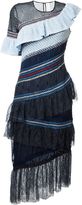 Thumbnail for your product : Peter Pilotto 'Octave' embroidered ruffle dress - women - Silk/Cotton/Polyamide/Polyurethane - 8