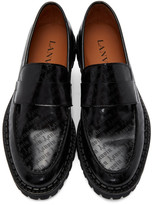 Thumbnail for your product : Lanvin Black Goth Logo Print Loafers