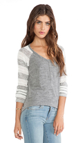 Thumbnail for your product : Splendid Rugby Pointelle Loose Knit Henley