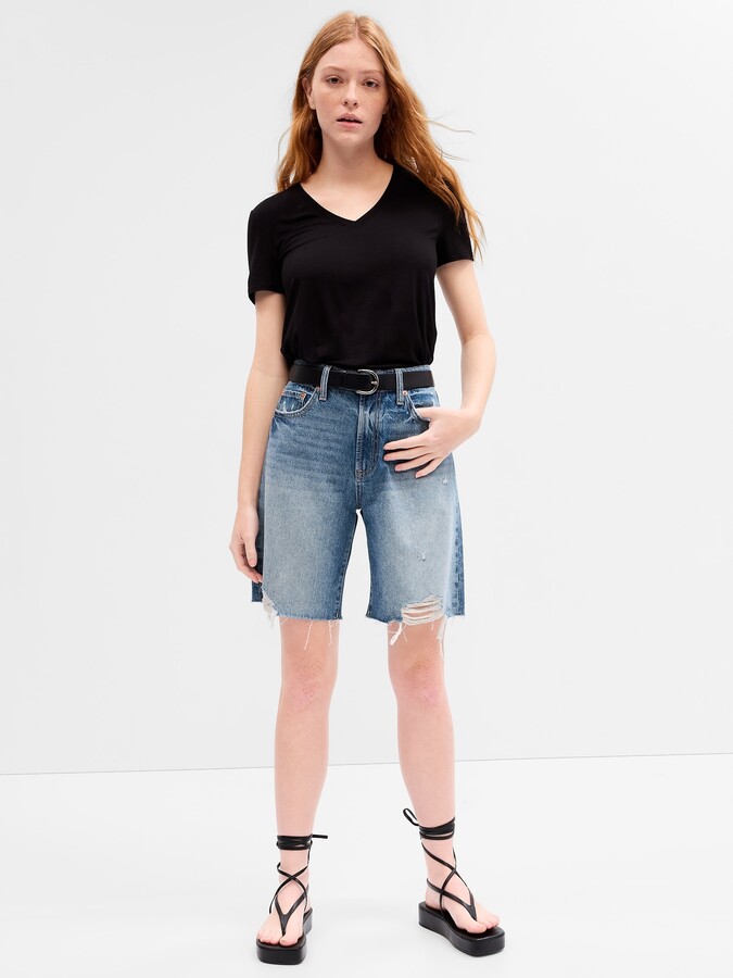 90s Loose Denim Shorts with Washwell