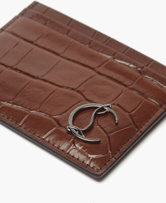 Christian Louboutin Kios Croc-effect Leather Cardholder
