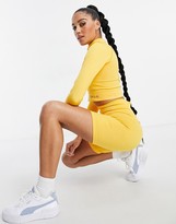 Thumbnail for your product : Tala Aster long sleeve crop top in yellow Exclusive to ASOS