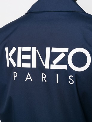 Kenzo Logo Print Shirt Jacket