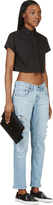 Thumbnail for your product : Nobody Denim Blue Distressed Beau Jeans