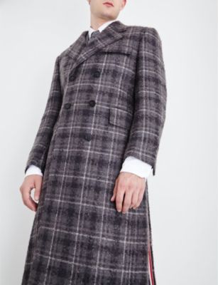 Thom Browne Double-breasted tweed-boucle coat