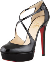 Thumbnail for your product : Christian Louboutin Borghese Patent Platform Red Sole Pump