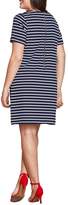 Thumbnail for your product : Yumi Curves Stripe Zip Pocket Shift Dress