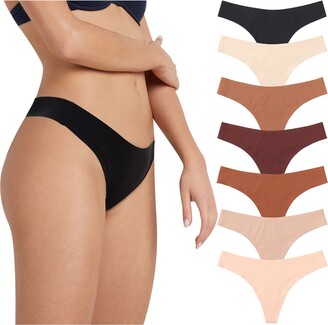 Levao 4/7/10 Pack Seamless Thongs for Women Knickers G-String No Show  Underwear Panties Breathable Tangas S-XL - ShopStyle