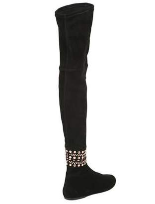 Alaia 10mm Suede Over-The-Knee Boots