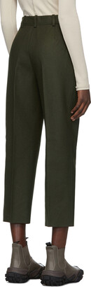 Acne Studios Green Wool Flannel Trousers
