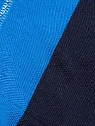 Akris Punto Milano Stretch-Wool Knit Colorblock Zip Jacket