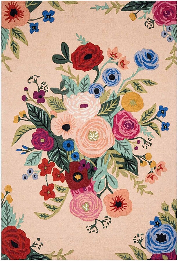 Rifle Paper Co. Les Fleurs Les-03 Area Rug 3'6 x 5'6