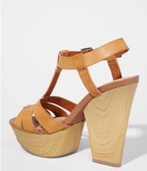 Thumbnail for your product : Express Wide Platform Heel Runway Sandal