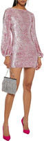 Thumbnail for your product : retrofete Tara tie-back sequined crocheted cotton mini dress
