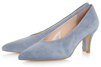 Dune Ladies AMORELL High Vamp Point Toe Court Shoe in Grey Size UK 7