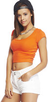 Thumbnail for your product : Wet Seal Double Scoop Crop Tee