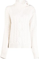 Cable-Knit Zip-Detail Jumper 