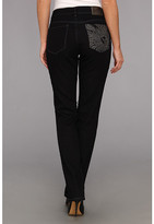 Thumbnail for your product : Anne Klein Lion Slim Straight Bling On Back Pocket in Dark Rinse Wash