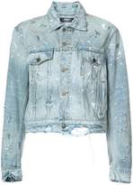 Thumbnail for your product : Amiri paint splattered denim jacket
