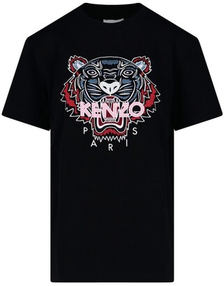 Kenzo Logo Embroidered Crewneck T-Shirt - ShopStyle