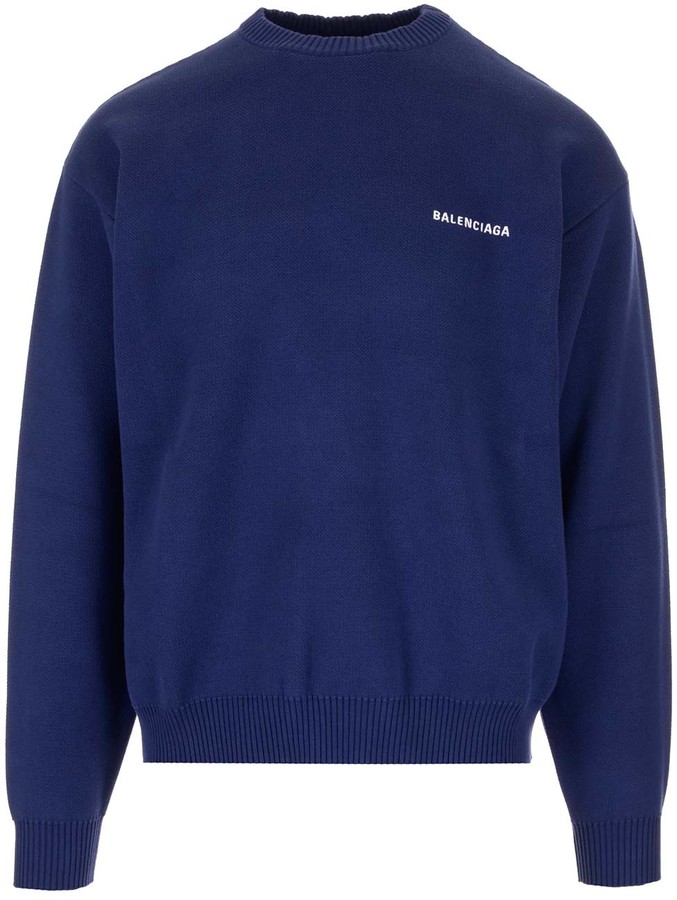 balenciaga logo print sweater