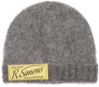 Raf Simons Logo-patch Beanie Hat - Grey