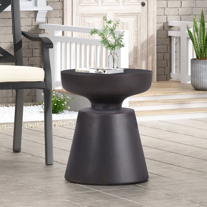 No Lightweight concrete outdoor side table ShopStyle