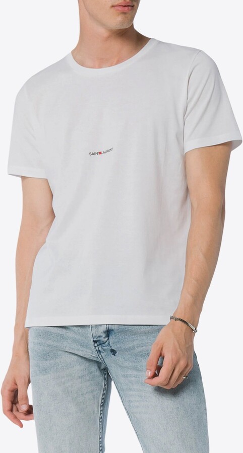 Saint Laurent Logo Print Crewneck T-shirt