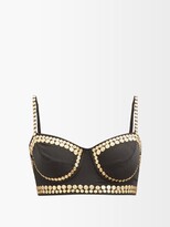 Thumbnail for your product : Norma Kamali Studded Underwired Bikini Top - Black