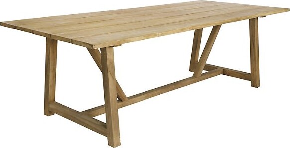 Sika Design George Outdoor Teak Rectangular Dining Table in Brown