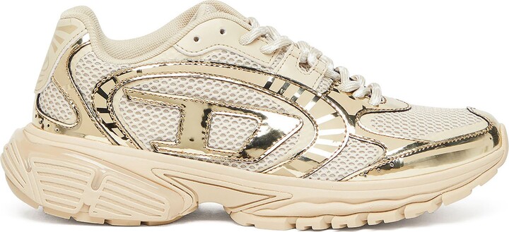 S-Pro-V-Dense-Metallic mesh sneakers with Oval D logo