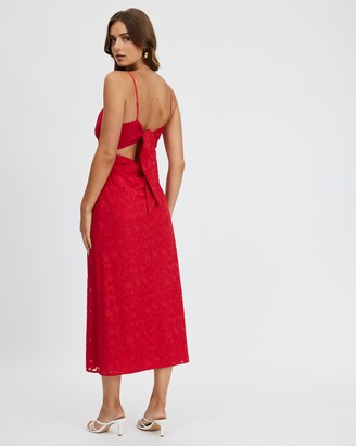 Atmos & Here Atmos&Here - Women's Red Midi Dresses - Clarissa Midi Dress -  Size 16 at The Iconic - ShopStyle