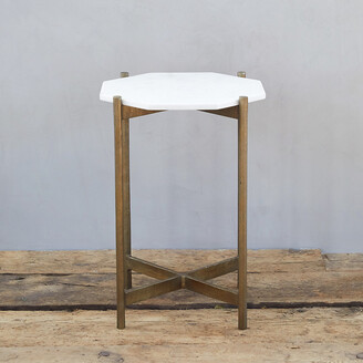 terrain Marble + Brass Accent Table
