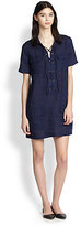 Thumbnail for your product : Equipment Knox Linen Lace-Up Dress