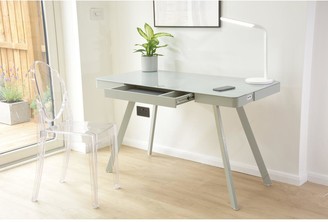 Koble Silas 2.0 Desk With Wireless Charging, Speakers And Bluetooth Connection Light Grey