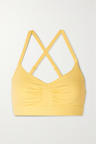 Thumbnail for your product : All Access Ruched Stretch Sports Bra - Yellow