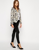 Thumbnail for your product : Helene Berman Notch Collar Edge to Edge Jacket in Snake Print