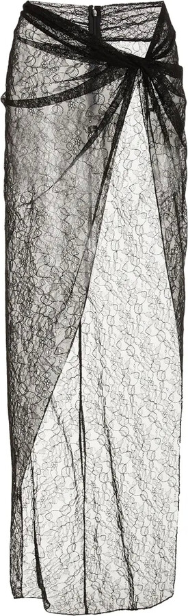 LaQuan Smith Lace Wrap Cover-Up