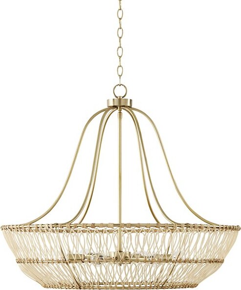 Capital Lighting Wren Chandelier in Brass, Size: 6 light