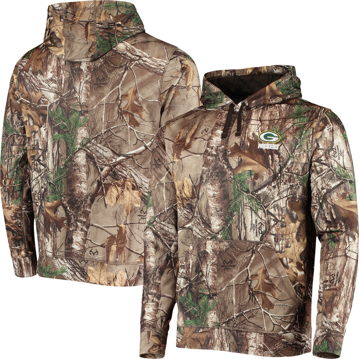 Men's Dunbrooke Realtree Camo Green Bay Packers Circle Champion Tech Fleece Pullover Hoodie