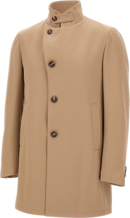 Tagliatore High-Neck Buttoned Coat