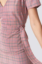 Thumbnail for your product : NA-KD Knot Detail Checkered Dress