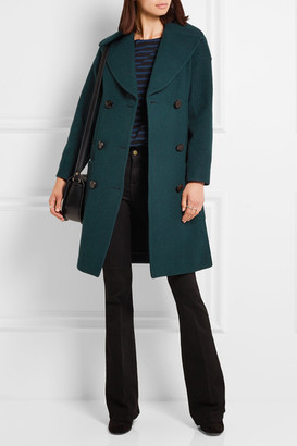 MiH Jeans Richards Double-breasted Wool-blend Coat - Emerald