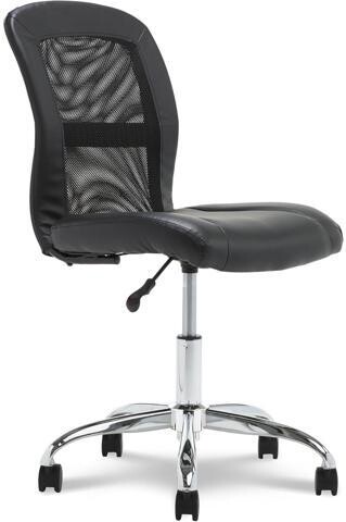 TUKO Serta Essential Armless DeskChair, Small Task Chair with Wheels, Breathable Mesh Back, SertaQuality Foam Cushion Seat for Comfort, Functional,...