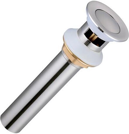 Yescom USA, Inc. Aquaterior 1 3/8' Pop up Drain Faucet Vessel Vanity Sink Drain Stopper Brass Brushed Nickel Finish Overflow