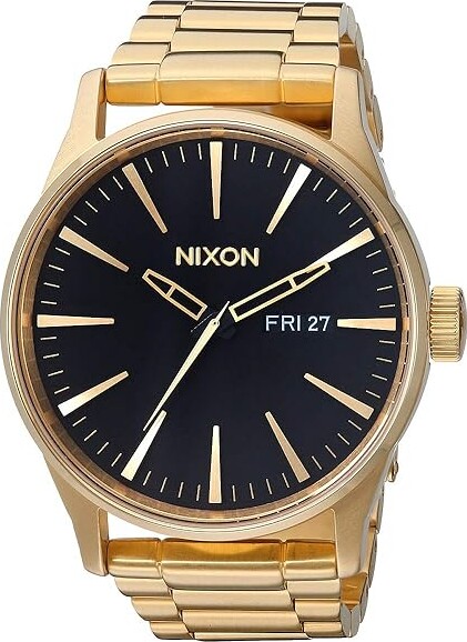 Nixon Sentry SS Men's Watches All Gold/Black, Stainless Steel